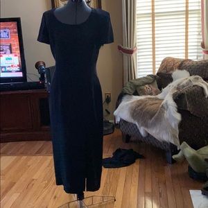 Dark blue gown